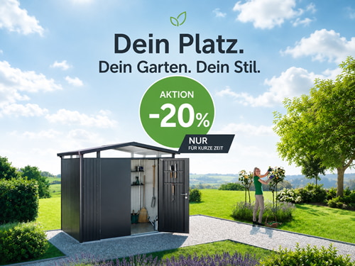 Biohort Gerätehäuser in Aktion, bis zu 20% Rabatt bei Max Urech AG