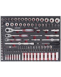 KRAFTWERK PRO LINE EVA Jeu de douilles 1/4"  + 3/8 " + 1/2", 125 pièces