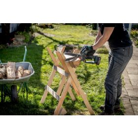 Metabo Akku-Gehölzsäge MS 18 LTX 15 mit 1x Li-Power Akku (18 V / 2.0 Ah), Ladegerät SC 30 und Werkzeugtasche