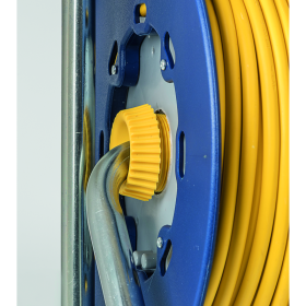 Steffen Kunststoff-Kabelrolle LOOP, 4 x T13, Td 3×1 mm², Thermoschutz, IP20, blau/grau, verschiedene Längen