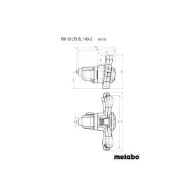 Metabo Malaxeur à batterie RW 18 LTX BL 140-2, 18 V sans batterie