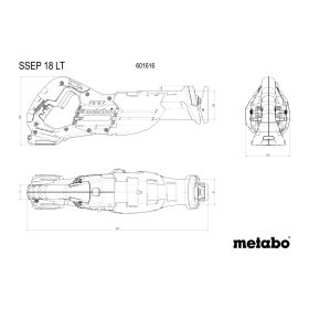 Metabo Scie sabre à batterie SSEP 18 LT, 18 V en deux versions