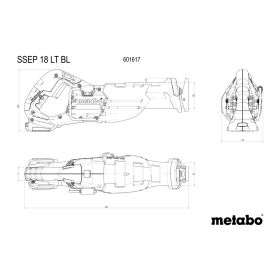 Metabo Scie sabre à batterie SSEP 18 LT BL, 18 V en deux versions
