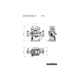 Metabo Akku-Oberfräse OFV 18 LTX BL 12, 18 V in zwei Ausführungen