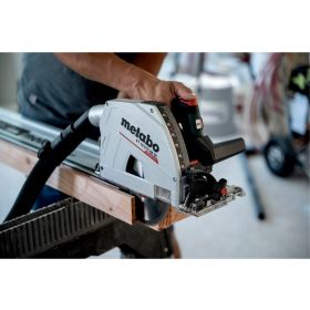 Metabo Scie circulaire plongeante à batterie KT 18 LTX 66 BL avec 2x batteries LiHD (18 V / 8.0 Ah), chargeur ASC 145, metaBOX 340, sans rail de guidage
