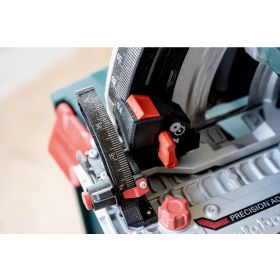 Metabo Scie circulaire plongeante à batterie KT 18 LTX 66 BL avec 2x batteries LiHD (18 V / 8.0 Ah), chargeur ASC 145, metaBOX 340, sans rail de guidage