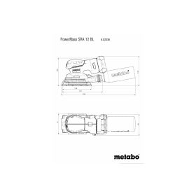 Metabo Ponceuse vibrante à batterie PowerMaxx SRA 12 BL, 12 V avec metaBOX 215