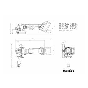 Metabo Akku-Winkelschleifer W 18 L 9-125, 18 V in drei Ausführungen
