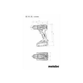 Metabo Akku-Bohrschrauber BS 18 L BL, mit 2x Li-Power Akkus (18 V / 2.0 Ah), Ladegerät SC 30 und metaBOX 145