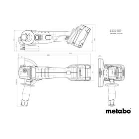 Metabo Akku-Winkelschleifer W 18 7-125, 18 V in drei Ausführungen