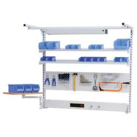 Bedrunka+Hirth Multi-Wand-Aufbau workline Breite 1500 mit Obergestell und Schwenkarm