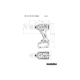 Metabo Perceuse-visseuse à batterie BS 18 LTX-3 BL I Metal, 18 V en trois versions