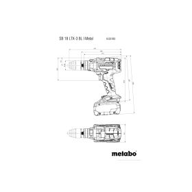Metabo Perceuse à percussion à batterie SB 18 LTX-3 BL I Metal, 18 V en trois versions