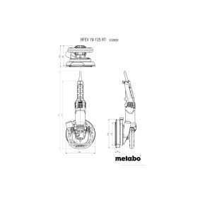 Metabo Fraiseuse de rénovation RFEV 19-125 RT, 1900 watts