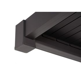 Pergola Standard PLUS mit Stahl-Lamellen, für Wandmontage, schwarz, in 2 Grössen