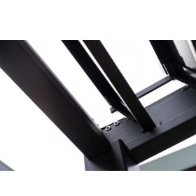 Pergola standard avec lamelles en acier, autoportante, noire, 3000 x 3000 x 2400 mm