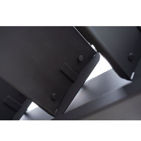 Pergola standard avec lamelles en acier, autoportante, noire, 3000 x 3000 x 2400 mm