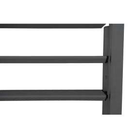 Elément de paroi de protection visuelle avec lamelles réglables, pour pergola en aluminium 3 + 6 m, noir