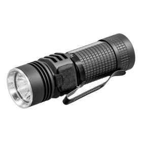 Steffen LED Akku-Taschenlampe Flashlight mit USB Charger, dimmbar, IPX4, schwarz