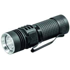 Steffen LED Taschenlampe Flashlight mit Batterie, 2-stufig dimmbar, IPX4, schwarz