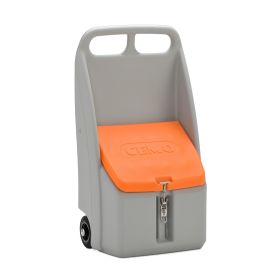 Mobiler Streugutwagen Go-Box 70, grau/orange, Inhalt 70 Liter, 1070 x 590 x 390 mm