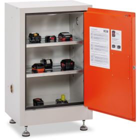 Akku-Flammenschutzschrank FMplus zur Lagerung von Lithium-Batterien