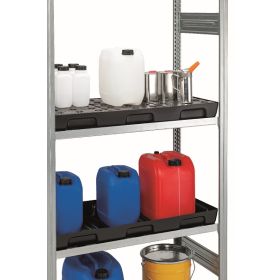 PE-Kleingebinde-Regalauffangwanne 10/5, ohne Gitterrost, Auffangvolumen 27 l