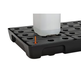 PE-Kleingebinde-Regalauffangwanne 10/5, mit PE-Gitterrost, Auffangvolumen 27 l