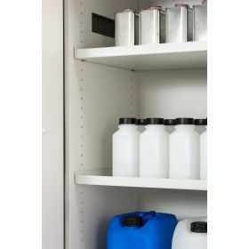 Armoire de sécurité PROline 12/20 Type 90 avec étagères à bacs, volume de rétention 66 l, 1200 x 600 x 1950 mm