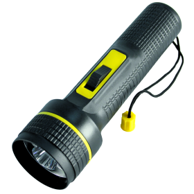 Steffen LED Lampe de poche plastique, fonctionnement à piles, 5 lm, IPX2, noir/jaune