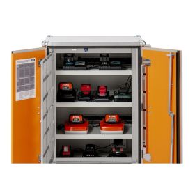 Cemo Armoire de chargement et de stockage de batteries 8/20 Basic LockEX 2.0, avec pieds, en deux versions