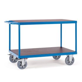 Fetra Tischwagen mit 2 Böden aus Holz, Tragkraft obere Ladefläche 500 kg