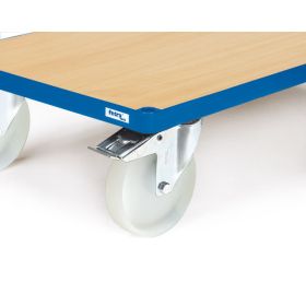 Aufpreis für Räder aus Polyamid, hohe Tragkraft, leichter Lauf auf glatten Böden, Raddurchmesser 125 mm