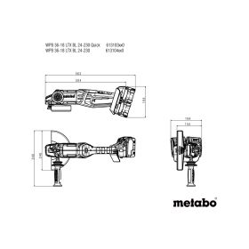Metabo Meuleuse d'angle à batterie WPB 36-18 LTX BL 24-230 Quick, 18 V en deux versions