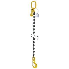 Anschlagkette 1-Strang, Güteklasse 8, Ø 6 mm, Tragfähigkeit 1120 kg, Länge 2 m, mit Ösenhaken und Gabelhaken