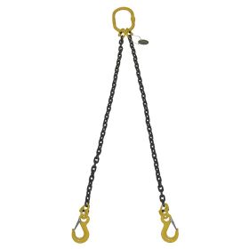 Anschlagkette 2-Strang, Güteklasse 8, Ø 10 mm, 3150 - 4250 kg, Länge 1 m, mit 2 Ösenhaken