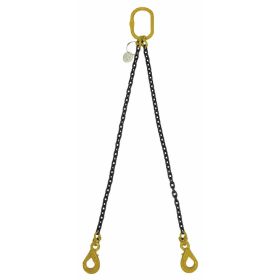 Anschlagkette 2-Strang, Güteklasse 8, Ø 6 mm, 1120 - 1600 kg, Länge 1 m, mit 2 selbstsichernden Haken