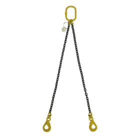 Anschlagkette 2-Strang, Güteklasse 8, Ø 8 mm, 2000 - 2800 kg, Länge 1 m, mit 2 selbstsichernden Haken