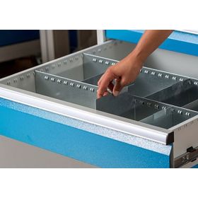 Metalleinteilung Set 31-teilig, R 36-24, Schubladennutzmass 900 x 600 mm, in 5 Blendenhöhen