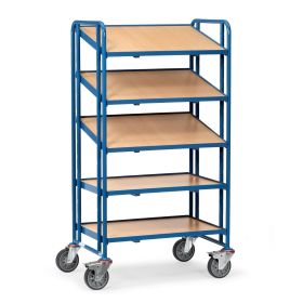 Eurokastenwagen, 935 x 666 x 1686 mm, Tragkraft 300 kg, mit Bodenplatten