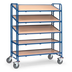 Eurokastenwagen, 1372 x 685 x 1686 mm, Tragkraft 300 kg, mit Bodenplatten 