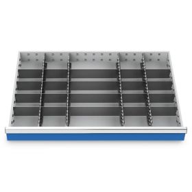 Metalleinteilung Set 24-teilig, R 36-24, Schubladennutzmass 900 x 600 mm, in 4 Blendenhöhen