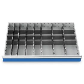 Metalleinteilung Set 31-teilig, R 36-24, Schubladennutzmass 900 x 600 mm, in 5 Blendenhöhen