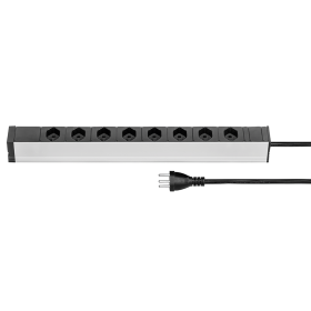 Steffen Multiprise ALU MODULAR PDU, 8 x T23, 16 A, IP20, câble de 3 m, différentes couleurs