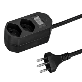 Steffen Multiprise COMPACT, prises de courant T13, avec interrupteur, 10 A, IP20, câble de 1.5 m, différentes versions