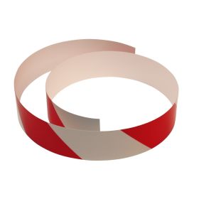 Warnmarkierungsband aus PVC, rot-weiss, Länge 1700 mm