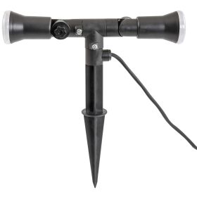 Steffen GardenLine Spot mit 2 x LED-Lampe 5W (10W), 800lm, 4000K, H05RN-F, 3 m Kabel