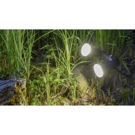Steffen GardenLine Spot mit 2 x LED-Lampe 5W (10W), 800lm, 4000K, H05RN-F, 3 m Kabel