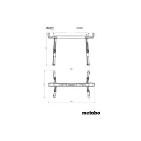 Metabo Set de support de travail, MAB 82, 2 pièces