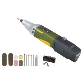 Proxxon  Meuleuse de perceuse industrielle sans fil IBS/A en coffret, y compris chargeur rapide, batterie Li-Ion et 34 outils d'insertion
